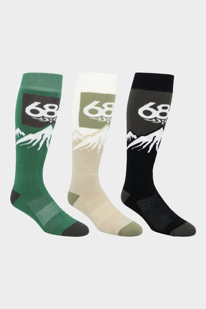 686 Snow Caps Sock 3-Pack snowboard socks