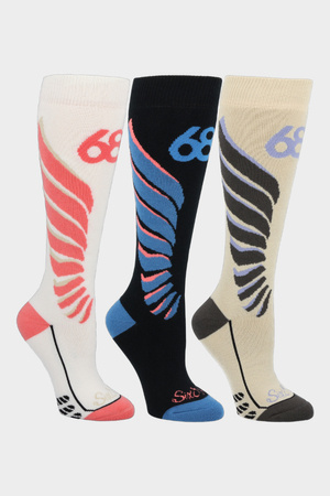 686 WMN Liberta Sock 3-Pack snowboard socks