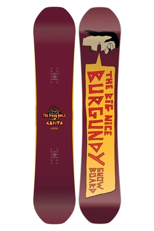 CAPITA x BOMBHOLE Big Nice Burgundy Snowboard snowboard