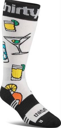 ThirtyTwo Double Sock (White/Black) snowboard socks