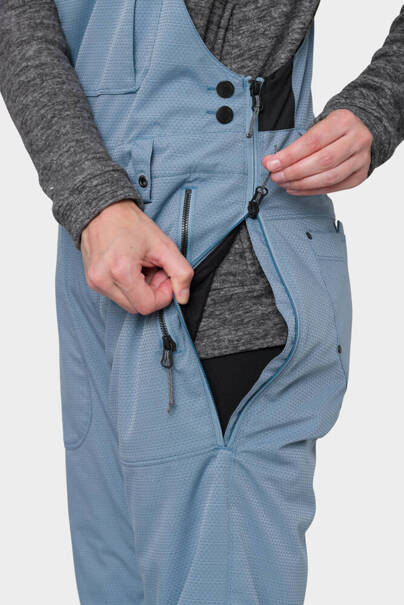 686 Black Magic Bib (steel blue geo jacquard) snowboard pants