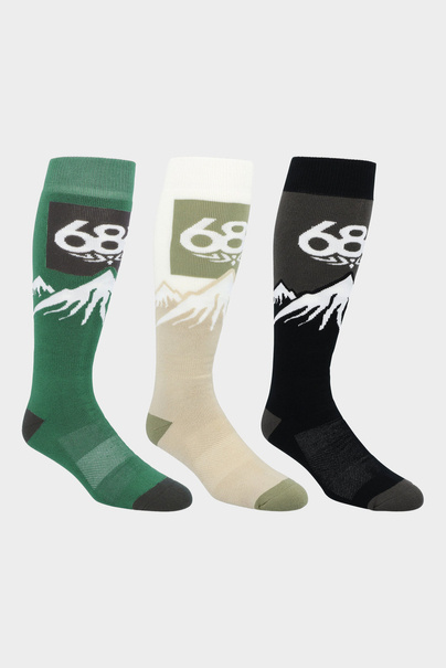 686 Snow Caps Sock 3-Pack snowboard socks