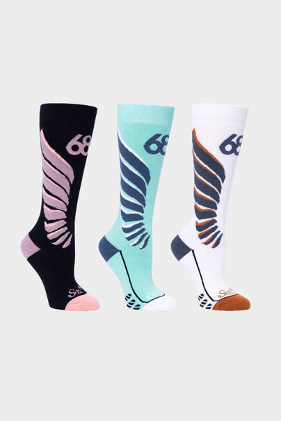 686 WMN Liberta Sock 3-Pack snowboard socks