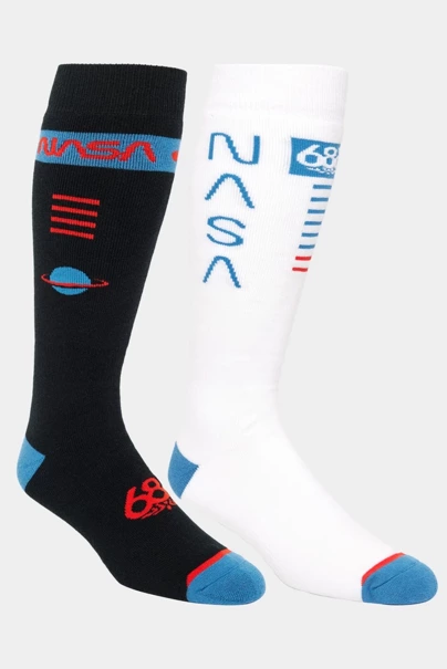 686 x NASA Sock 2-Pack snowboard socks