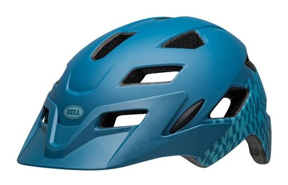 BELL Sidetrack (wavy checks matte blue) kids helmet