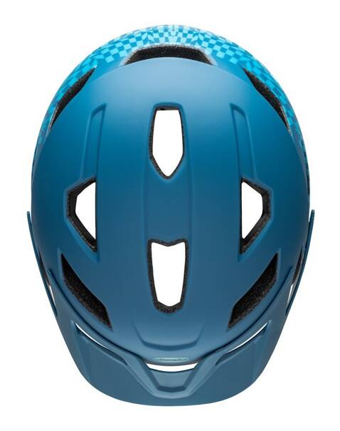 BELL Sidetrack (wavy checks matte blue) kids helmet