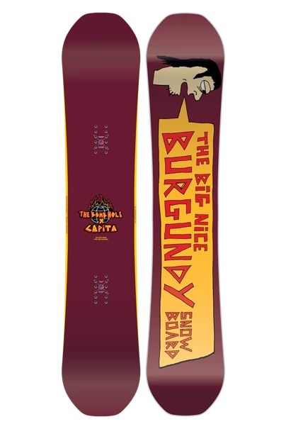 CAPITA x BOMBHOLE Big Nice Burgundy Snowboard snowboard