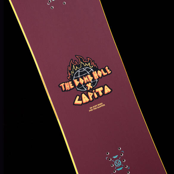 CAPITA x BOMBHOLE Big Nice Burgundy Snowboard snowboard