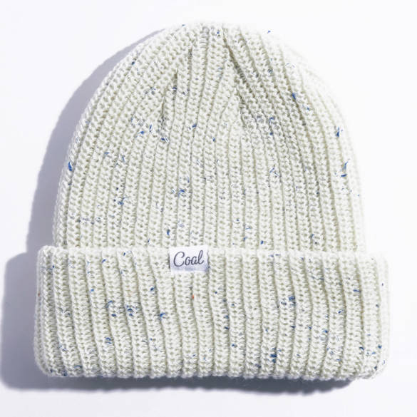 COAL The Edith Rainbow Speckle Knit (white) beanie