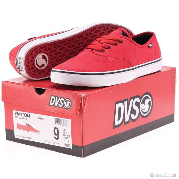 DVS Fantom (red canvas) shoes