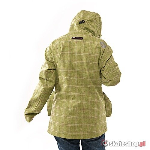 SESSIONS Galaxy WMN lime plaid snowboard jacket