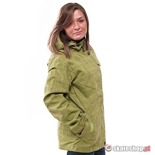 SESSIONS Galaxy WMN lime plaid snowboard jacket