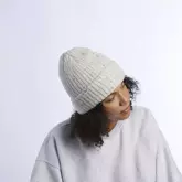 COAL The Edith Rainbow Speckle Knit (white) beanie