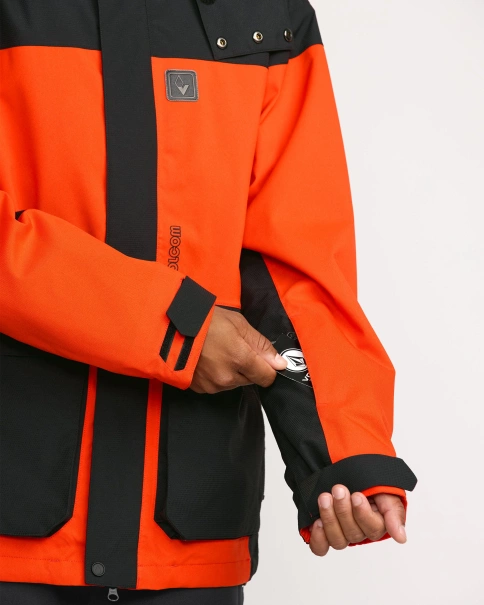 Kurtka snowboardowa VOLCOM Kleveland (orange shock)