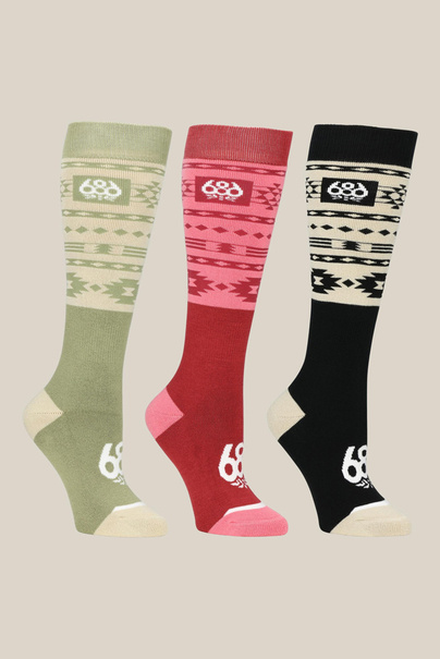686 Southwest WMN 3-Pack snowboard socks