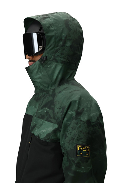 686 Geo Insulated Jacket (green moss colorblock) 2026