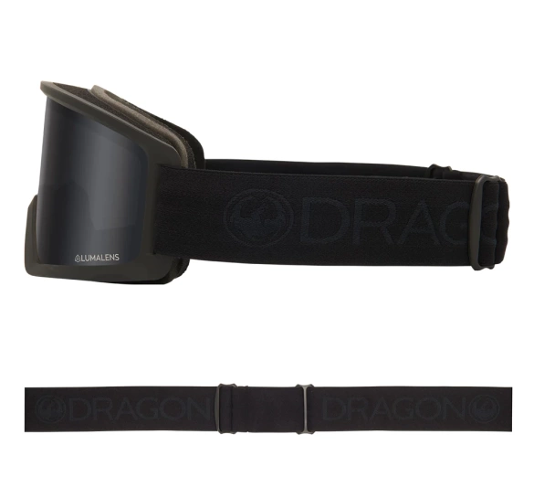 DRAGON DX3 OTG Blackout Lumalens Dark Smoke snow goggles