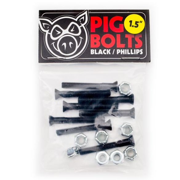 Montażówki PIG WHEELS Black Bolts Phillips Head