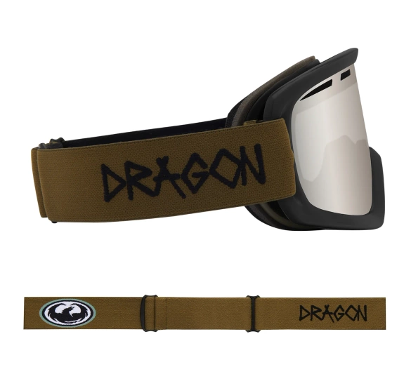 Gogle DRAGON D1 OTG Old Skool Silver Ion + Amber