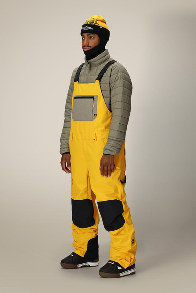 Spodnie snowboardowe 686 20K Hot Lap Shell Bib (yellow colorblock)