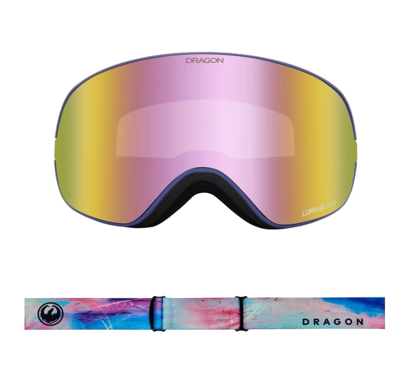 DRAGON X2s Sunset Pink Ion + Violet snow goggles