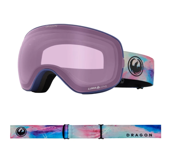 DRAGON X2s Sunset Pink Ion + Violet snow goggles