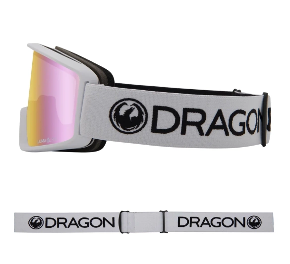 DRAGON DXT OTG White Pink Ionized snow goggles