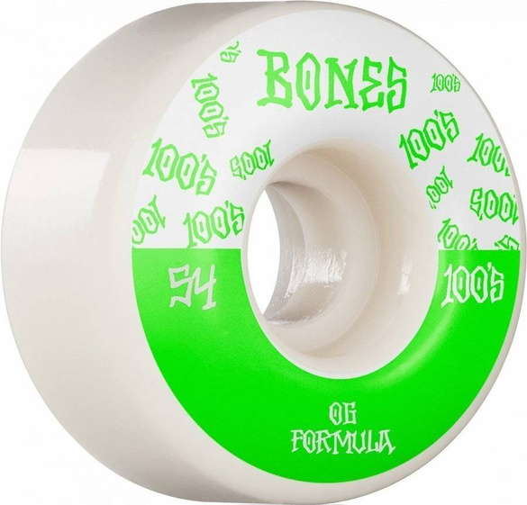 Koła do deskorolki Bones OG Formula 100A V4 Wide white 54mm (zestaw 4szt.)