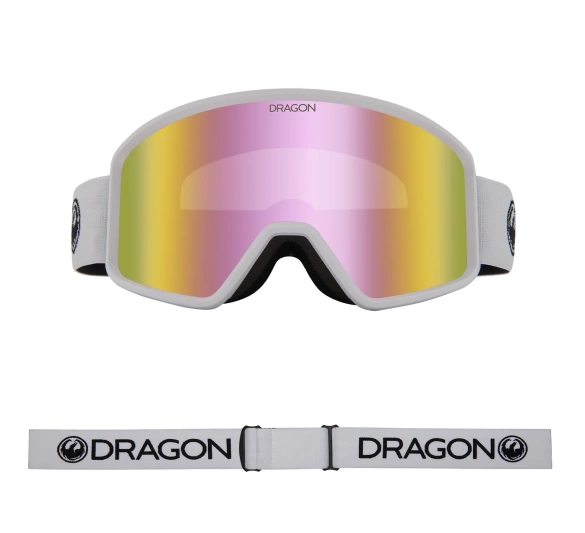 DRAGON DXT OTG White Pink Ionized snow goggles