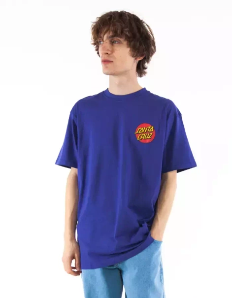 Santa Cruz Classic Dot Chest Navy Blue T-shirt