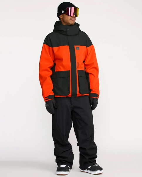 Kurtka snowboardowa VOLCOM Kleveland (orange shock)