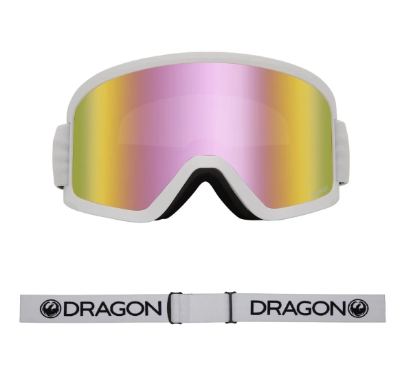 DRAGON DX3 OTG White Pink Ion snow goggles