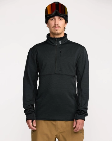 VOLCOM Gridlock Mockneck (black) fleece pullover