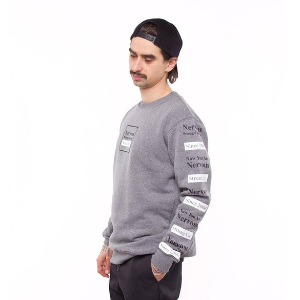 Bluza NERVOUS Repeat crew (grey)