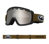 DRAGON D1 OTG Old Skool Silver Ion + Amber snow goggles