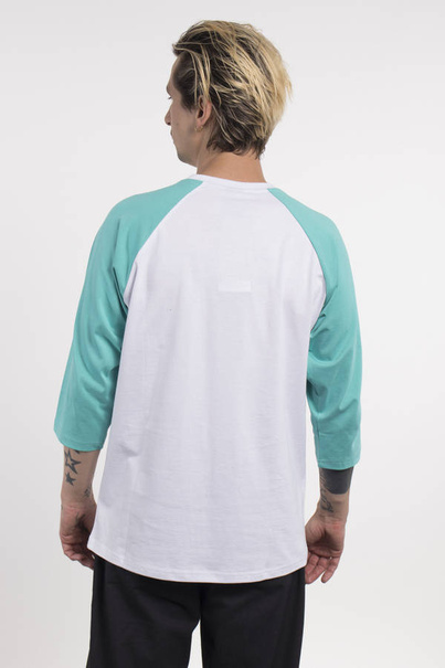 Longsleeve 3/4 NERVOUS Initial (white/ocean)