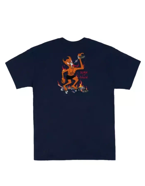 Koszulka Thrasher Burn It Down Navy