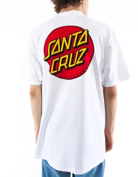 Koszulka Santa Cruz Classic Dot Chest White