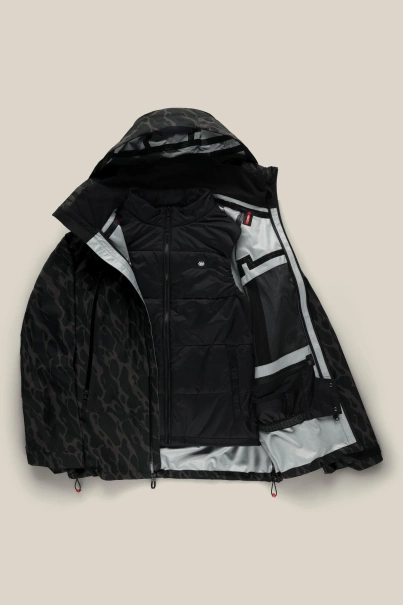 686 SMARTY® 3-in-1 Rodeo™ 3L Jacket (black fracture print) snowboard jacket