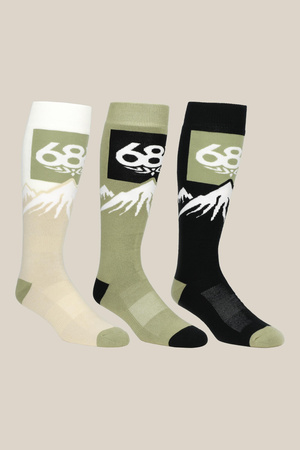 686 Snow Caps 3-Pack snowboard socks