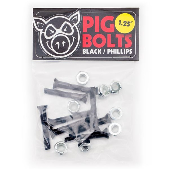 Montażówki PIG WHEELS Black Bolts Phillips Head