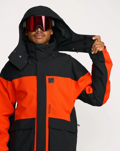 Kurtka snowboardowa VOLCOM Kleveland (orange shock)