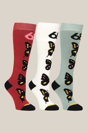 686 Butterfly WMN 3-Pack snowboard socks