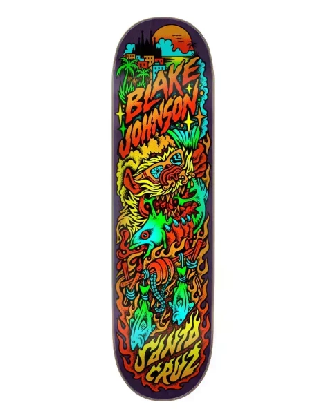 Santa Cruz Johnson Beach Wolf Two 8.375in X 32in Skateboard Deck