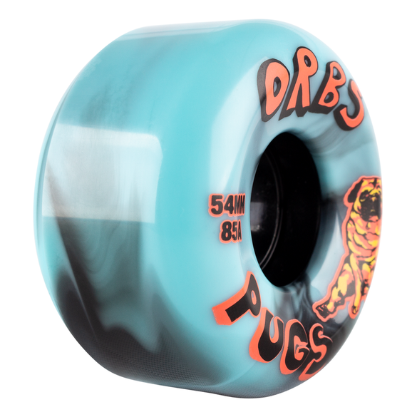 Kółka WELCOME ORBS Pugs Swirl 85A 54mm (black/blue)