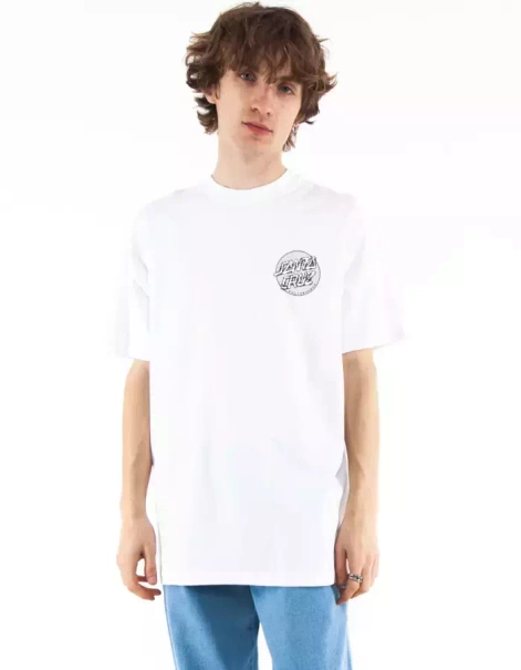 Santa Cruz Alive Dot White T-shirt