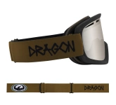 Gogle DRAGON D1 OTG Old Skool Silver Ion + Amber