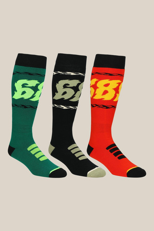 Skarpety snowboardowe 686 Flame 3-Pack