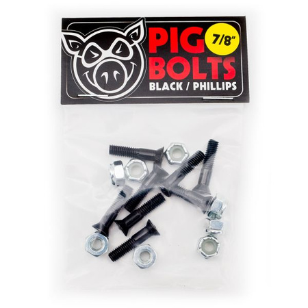 PIG WHEELS Black Bolts Phillips Head bolts