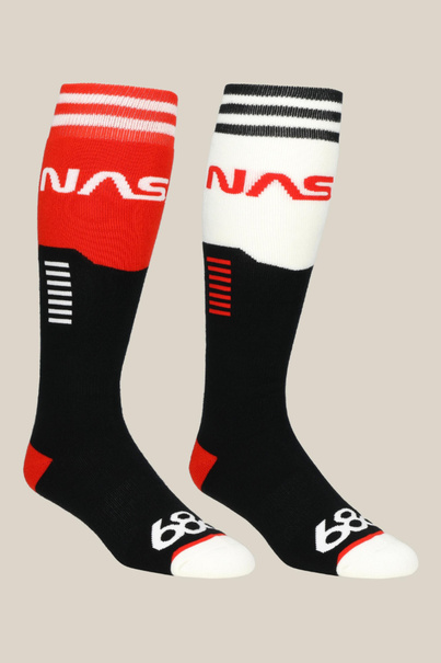 686 NASA 2-Pack snowboard socks